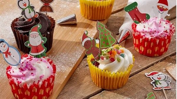 كب كيك الكريسماس