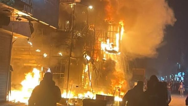 حريق مطعم تفويله