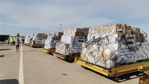 طائرة المساعدات المصرية