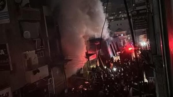 حريق بمحل في البحيره