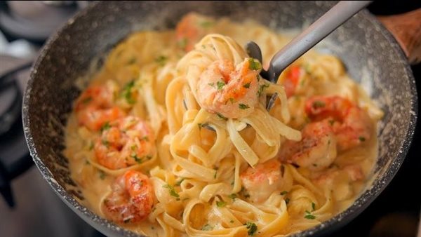 مكرونة بالجمبري