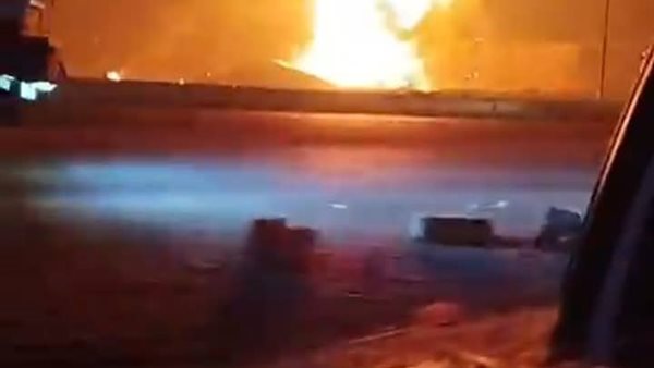 انفجار خط غاز 