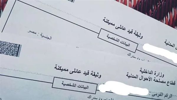 خطوات استخراج القيد