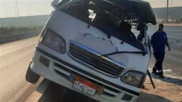 حادث إنقلاب ميكروباص