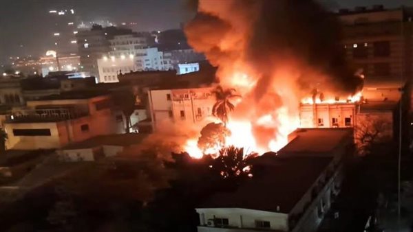 حريق في مدينه الانتاج