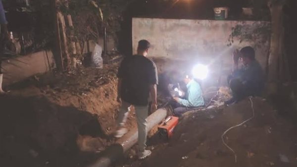  أعمال صيانة خط مياه