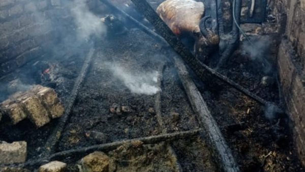 حريق قرية السماينة