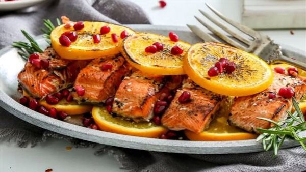 السلمون المشوي بصوص