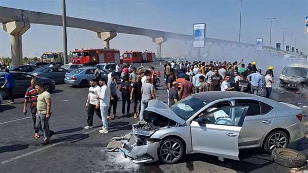 تصادم 3 سيارات في