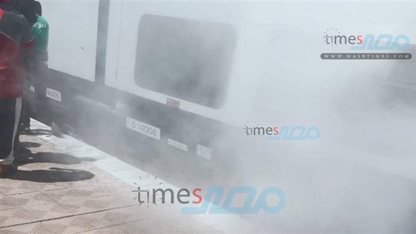 حريق بعربة قطار 