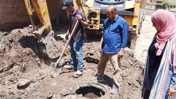 جانب من إصلاح خط