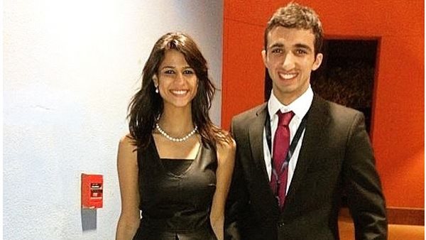 دينا داش وزوجها 