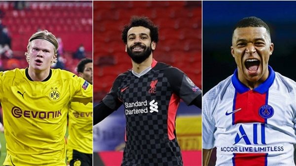 مبابي وصلاح وهالاند