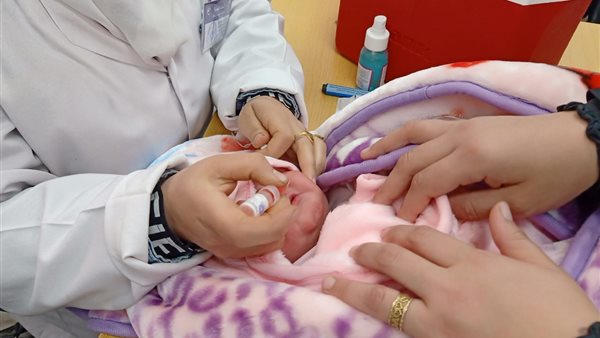 جانب من تطعيم الاطفال