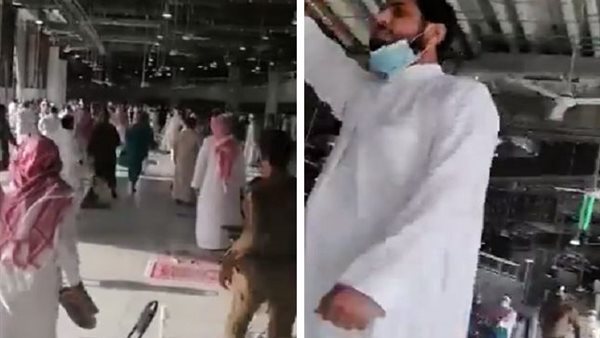 المتهم وهو يحمل السكين