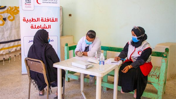 جانب من القافلة الطبية