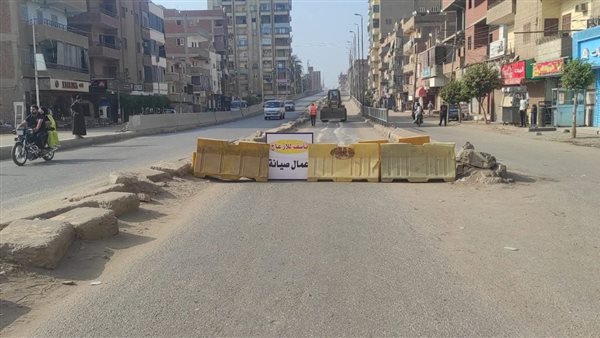 غلق جزئي لكوبري الباجور