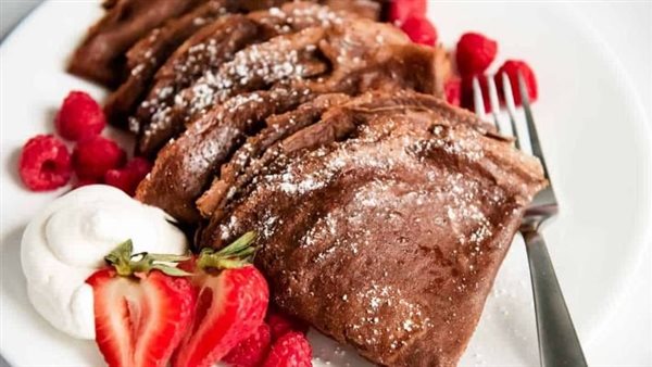  كريب الفراولة بالشوكولاتة