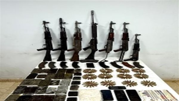 جانب من الأسلحة المضبوطة