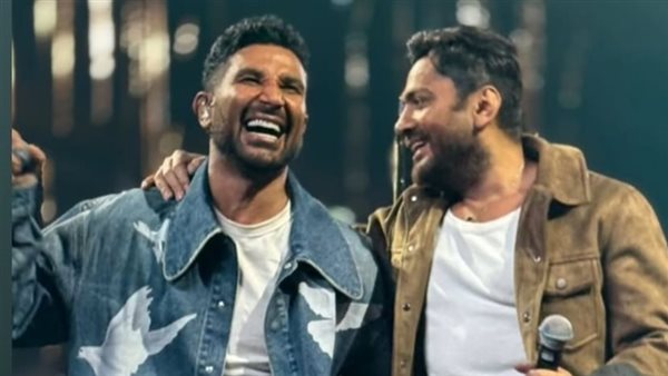 تامر حسني وأحمد سعد يتألقان في حفلة جماهيرية بدوسلدورف