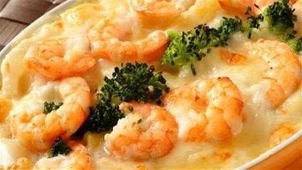 طاجن الجمبري بالوايت