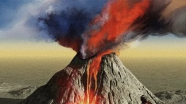 رؤية انفجار بركان