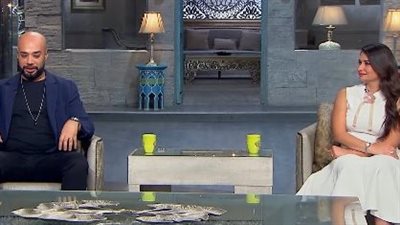 حاتم صلاح وزوجته    