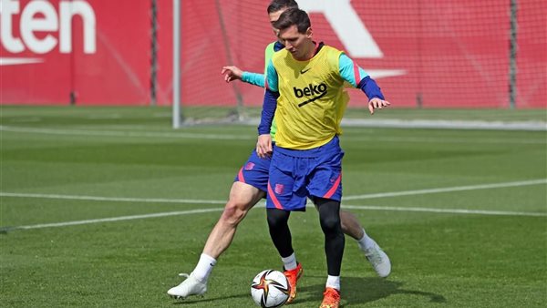 ميسى فى التدريبات