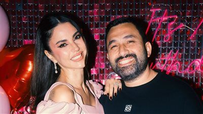 درة تحتفل بعيد ميلادها مع زوجها    