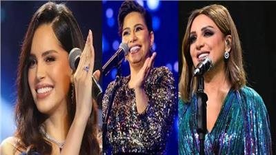  أنغام وشيرين وآمال ماهر     