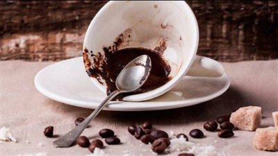 بقايا القهوة 