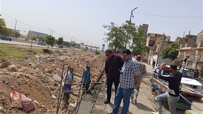 أعمال التطوير والتجميل بميدان الوليدية باسيوط