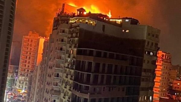 حريق فندق طنطا