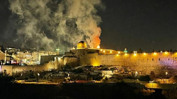 حريق بساحة المسجد