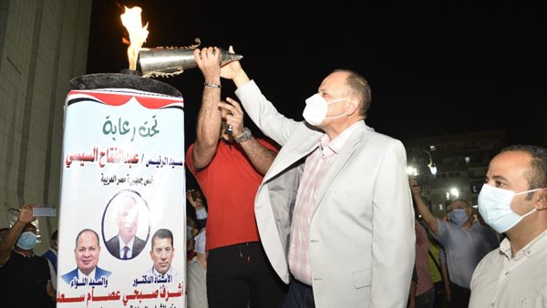 صورة من اطلاق الشعلة