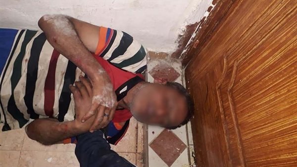 الحرامى بعد ضبطه