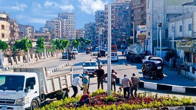  أعمال التطوير والتجميل الجارية بالسنبلاوين