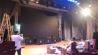 جانب من تطوير مسرح جامعة بني سويف 