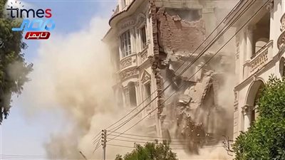 نهيار منزل قديم على الطراز العثماني في قنا 