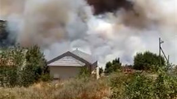 حريق فى منازل اسرائيلية