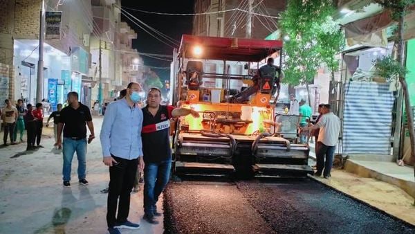 جانب من أعمال رصف